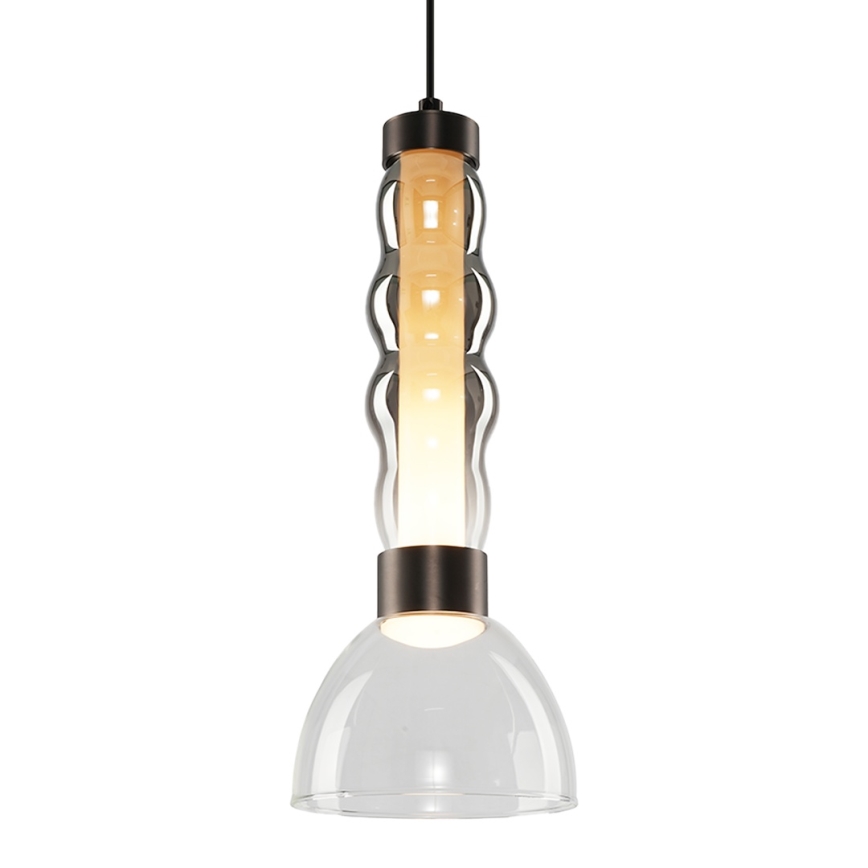 Candeeiro suspenso LED LUCCO LED/13W/230V diâmetro 15 cm fumado