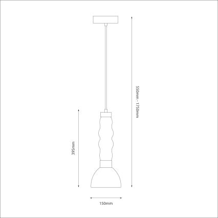 Candeeiro suspenso LED LUCCO LED/13W/230V diâmetro 15 cm fumado
