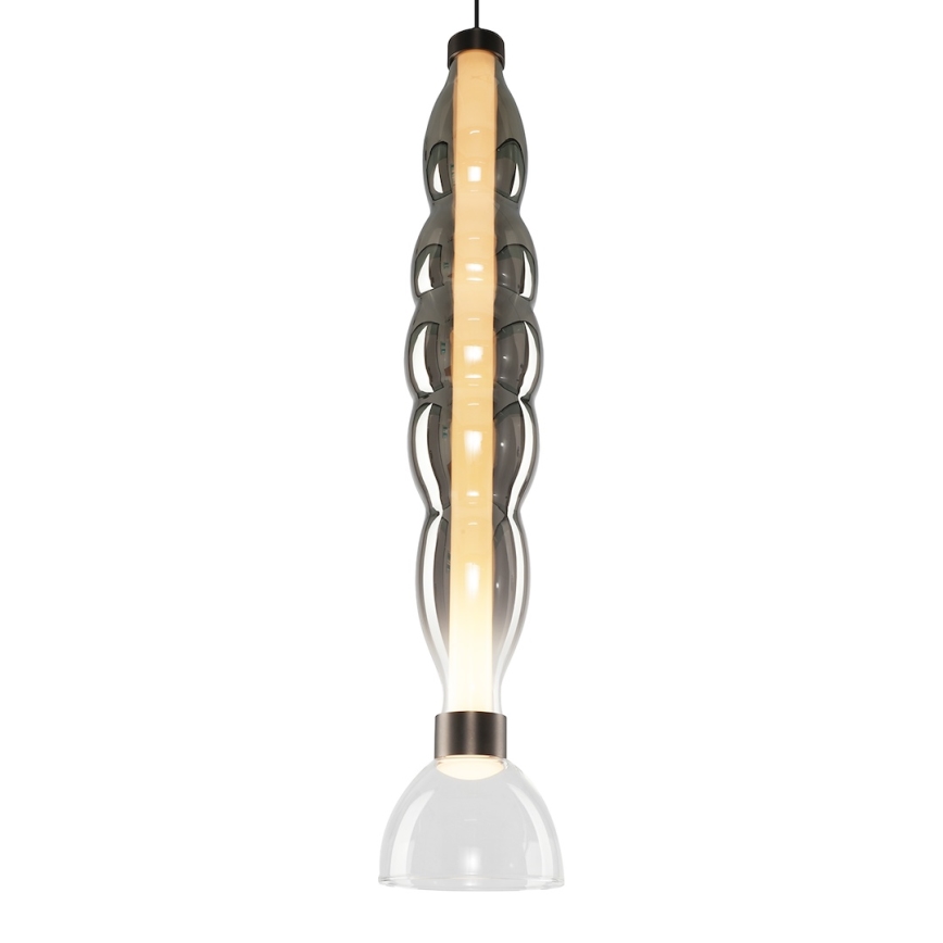 Candeeiro suspenso LED LUCCO LED/18W/230V diâmetro 15 cm fumado