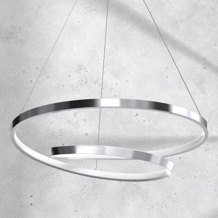 Candeeiro suspenso LED LUCERO LED/48W/230V cromado brilhante