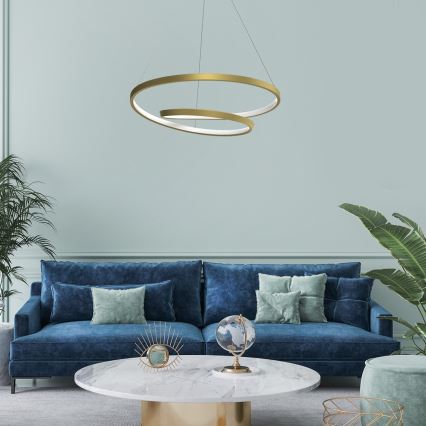 Candeeiro suspenso LED LUCERO LED/48W/230V dourado
