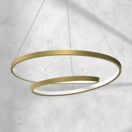 Candeeiro suspenso LED LUCERO LED/48W/230V dourado