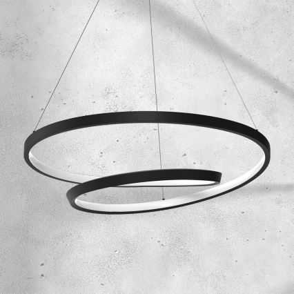 Candeeiro suspenso LED LUCERO LED/48W/230V preto