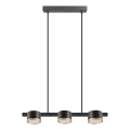 Candeeiro suspenso LED MIRELLA 3xGX53/6W/230V preto