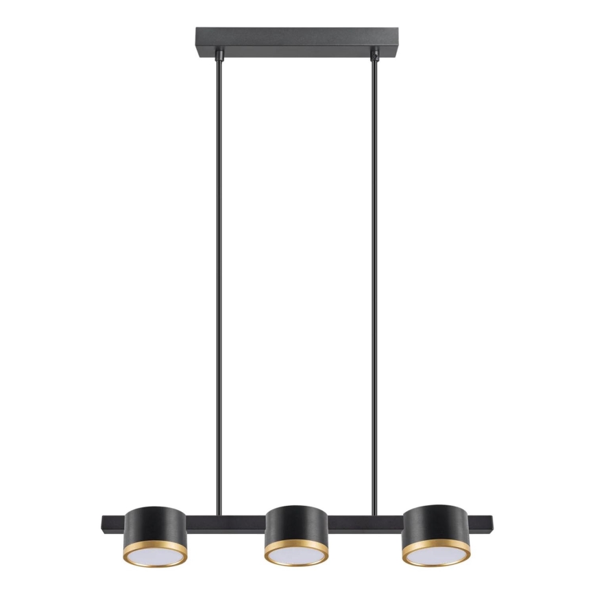 Candeeiro suspenso LED MIRELLA 3xGX53/6W/230V preto