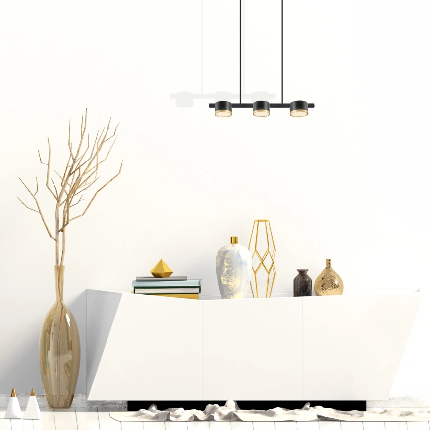 Candeeiro suspenso LED MIRELLA 3xGX53/6W/230V preto