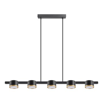 Candeeiro suspenso LED MIRELLA 5xGX53/6W/230V preto