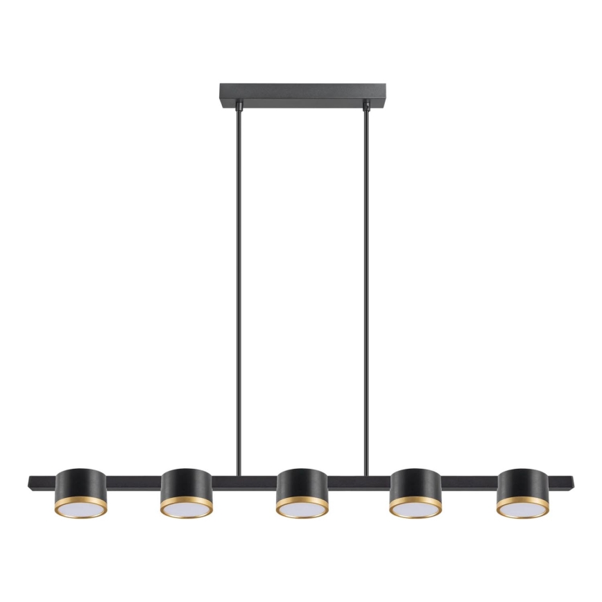 Candeeiro suspenso LED MIRELLA 5xGX53/6W/230V preto