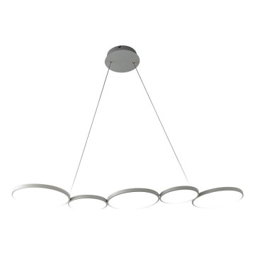 Candeeiro suspenso LED OLYMPIA 5xLED/10W/230V cinzento