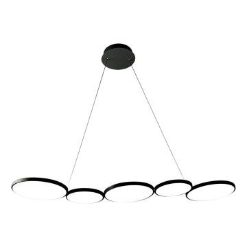 Candeeiro suspenso LED OLYMPIA 5xLED/10W/230V preto