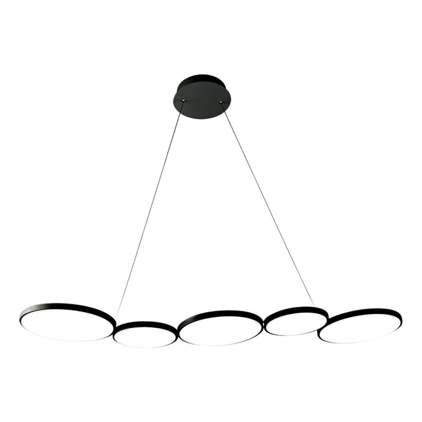 Candeeiro suspenso LED OLYMPIA 5xLED/10W/230V preto