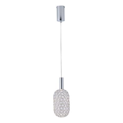 Candeeiro suspenso LED PERFORATO LED/6,3W/230V 3000K cromado brilhante diâmetro 13 cm
