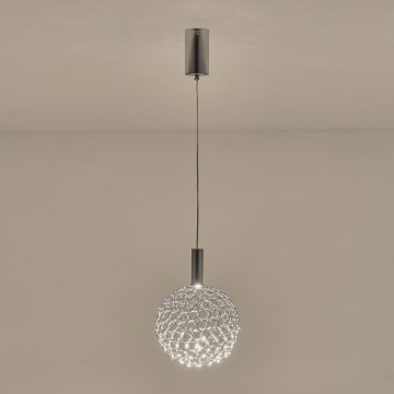 Candeeiro suspenso LED PERFORATO LED/6,3W/230V 3000K cromado brilhante diâmetro 20 cm