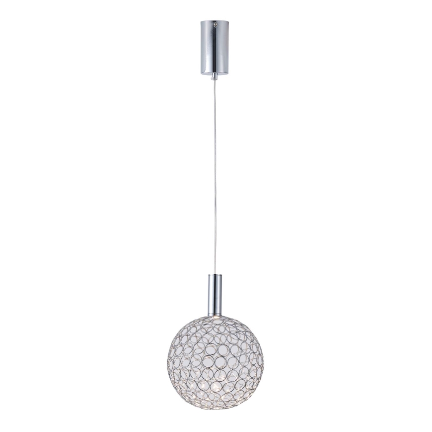 Candeeiro suspenso LED PERFORATO LED/6,3W/230V 3000K cromado brilhante diâmetro 20 cm