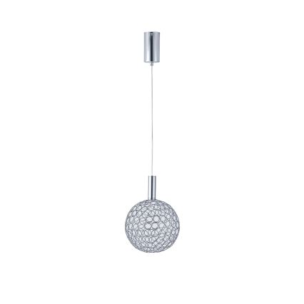 Candeeiro suspenso LED PERFORATO LED/6,3W/230V 3000K cromado brilhante diâmetro 20 cm