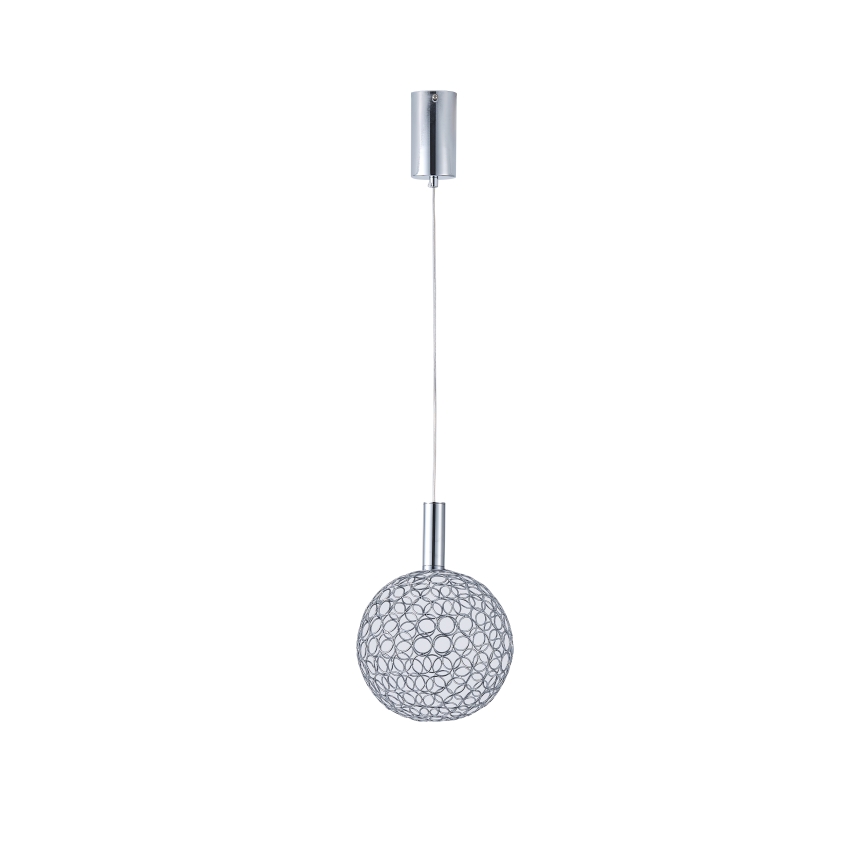 Candeeiro suspenso LED PERFORATO LED/6,3W/230V 3000K cromado brilhante diâmetro 20 cm