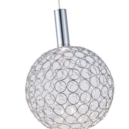 Candeeiro suspenso LED PERFORATO LED/6,3W/230V 3000K cromado brilhante diâmetro 20 cm