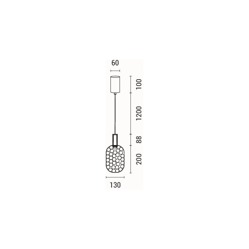 Candeeiro suspenso LED PERFORATO LED/6,3W/230V 3000K dourado diâmetro 13 cm