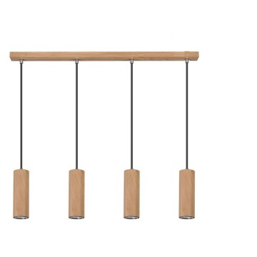 Candeeiro suspenso LED PIPE 4xGU10/5W/230V carvalho mate