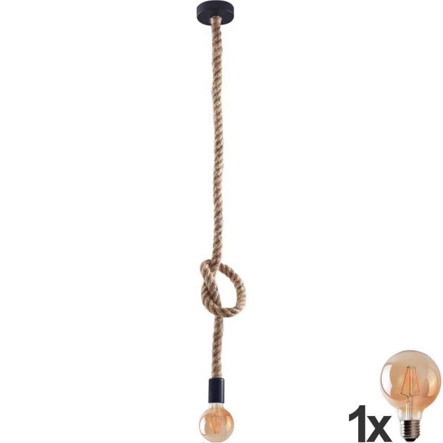 Candeeiro suspenso LED ROPE 1xE27/8W/230V