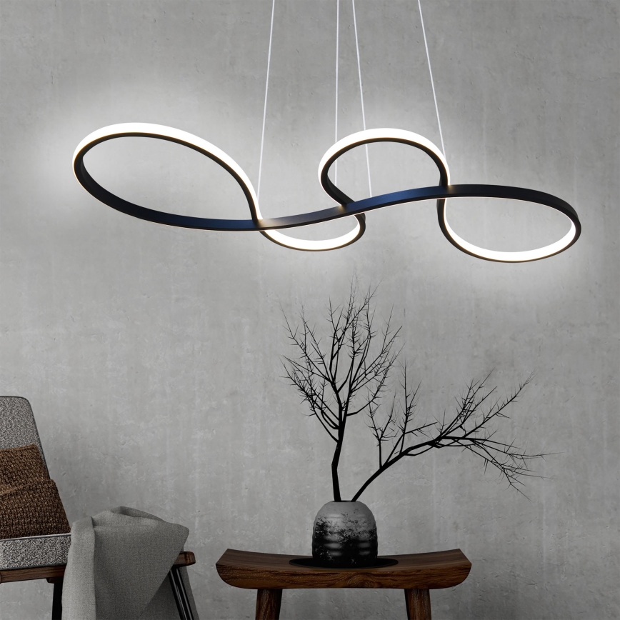 Candeeiro suspenso LED SALSA LED/38W/230V 4000K preto