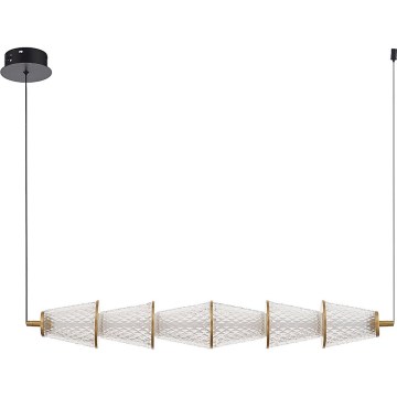 Candeeiro suspenso LED SANSA LED/11W/230V dourado/transparente