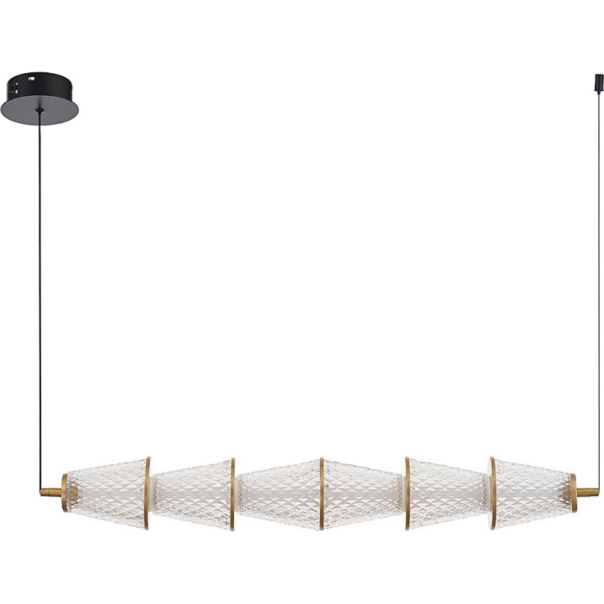 Candeeiro suspenso LED SANSA LED/11W/230V dourado/transparente