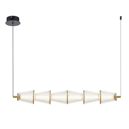 Candeeiro suspenso LED SANSA LED/11W/230V dourado/transparente