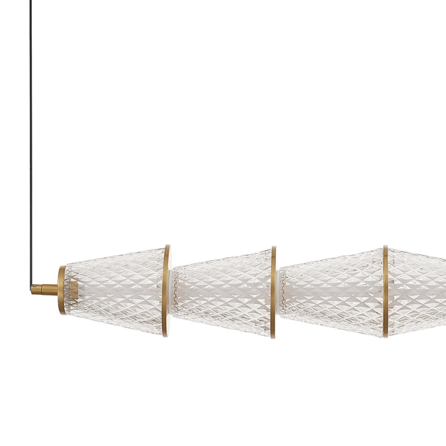Candeeiro suspenso LED SANSA LED/11W/230V dourado/transparente