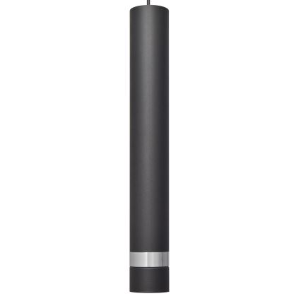 Candeeiro suspenso LED TUBA 1xGU10/4,8W/230V preto/cromado brilhante