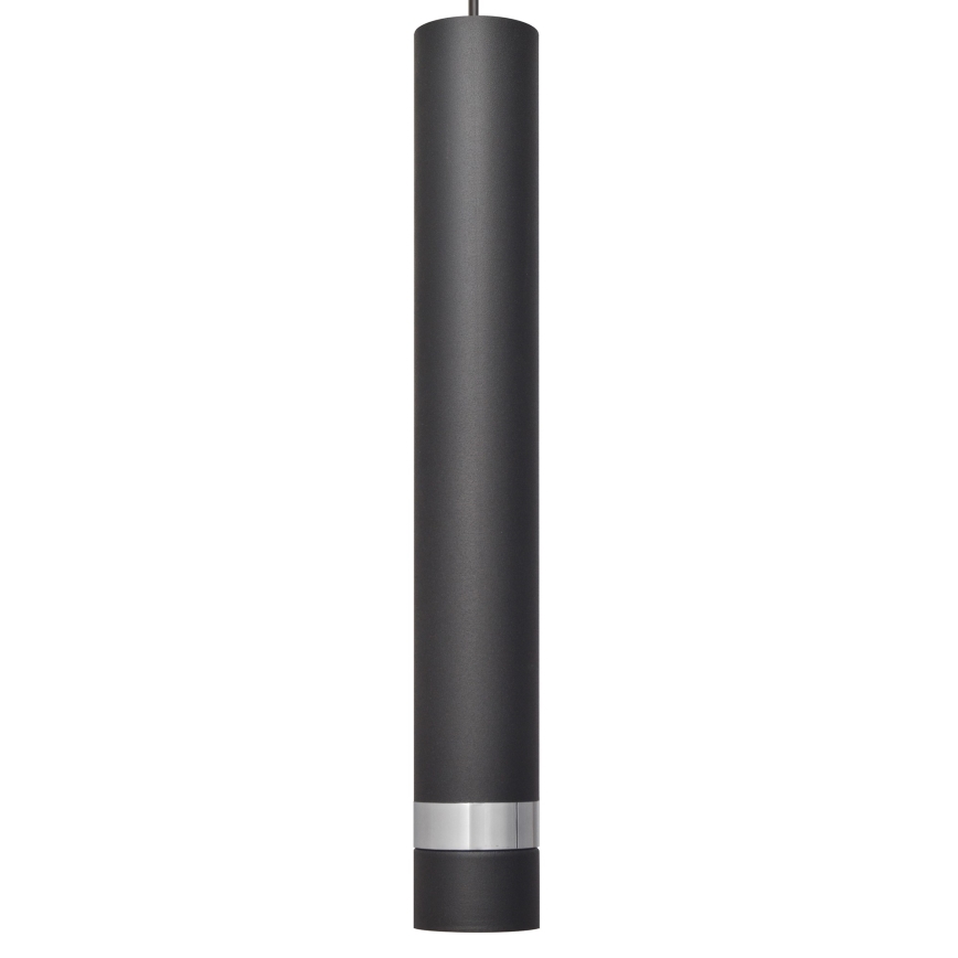 Candeeiro suspenso LED TUBA 1xGU10/4,8W/230V preto/cromado brilhante