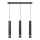 Candeeiro suspenso LED TUBA 3xGU10/4,8W/230V preto/cromado brilhante