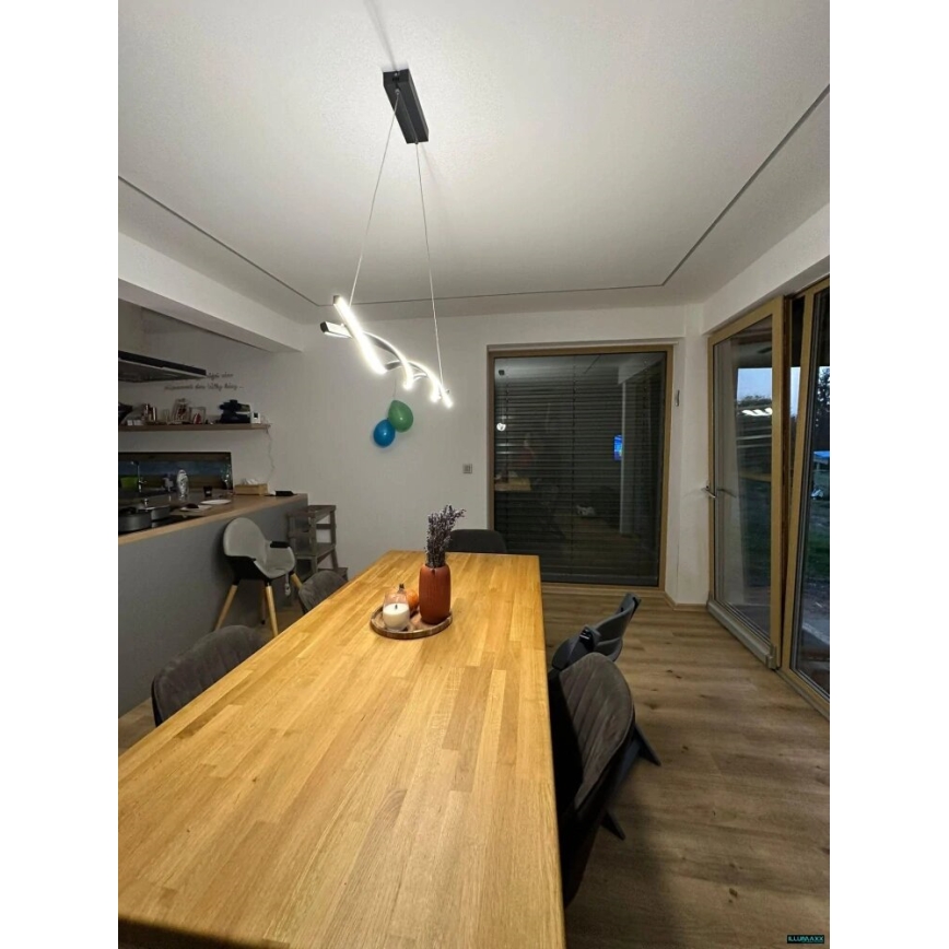 Candeeiro suspenso LED TWIST LED/37W/230V 4000K 120 cm preto