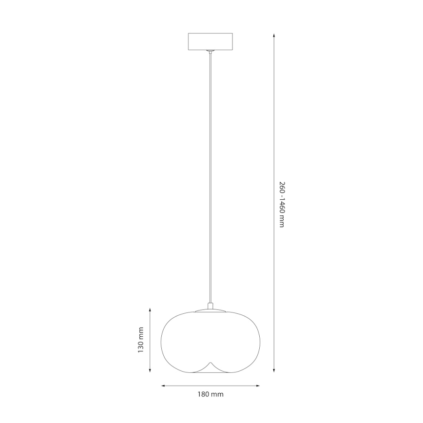Candeeiro suspenso LED VASO LED/4W/230V diâmetro 18 cm branco