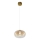 Candeeiro suspenso LED VASO LED/4W/230V diâmetro 18 cm dourado/fumado