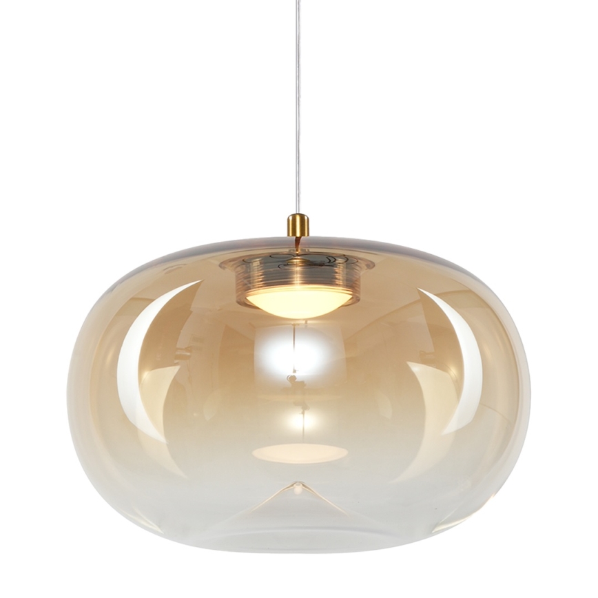 Candeeiro suspenso LED VASO LED/4W/230V diâmetro 18 cm dourado/fumado