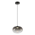 Candeeiro suspenso LED VASO LED/4W/230V diâmetro 18 cm preto/fumado