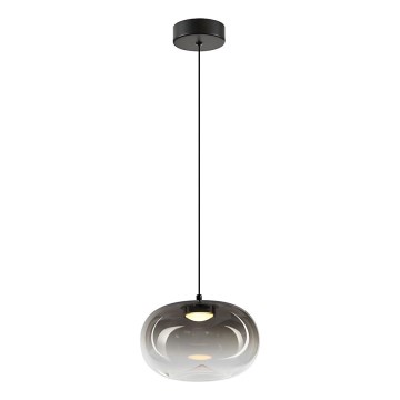 Candeeiro suspenso LED VASO LED/4W/230V diâmetro 18 cm preto/fumado