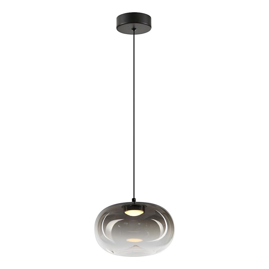 Candeeiro suspenso LED VASO LED/4W/230V diâmetro 18 cm preto/fumado