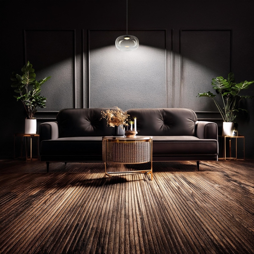 Candeeiro suspenso LED VASO LED/4W/230V diâmetro 18 cm preto/fumado