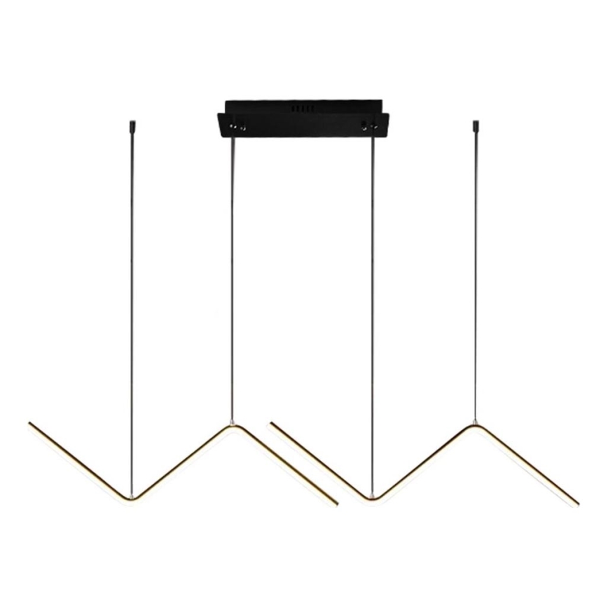 Candeeiro suspenso LED VERTE 2xLED/11W/230V preto