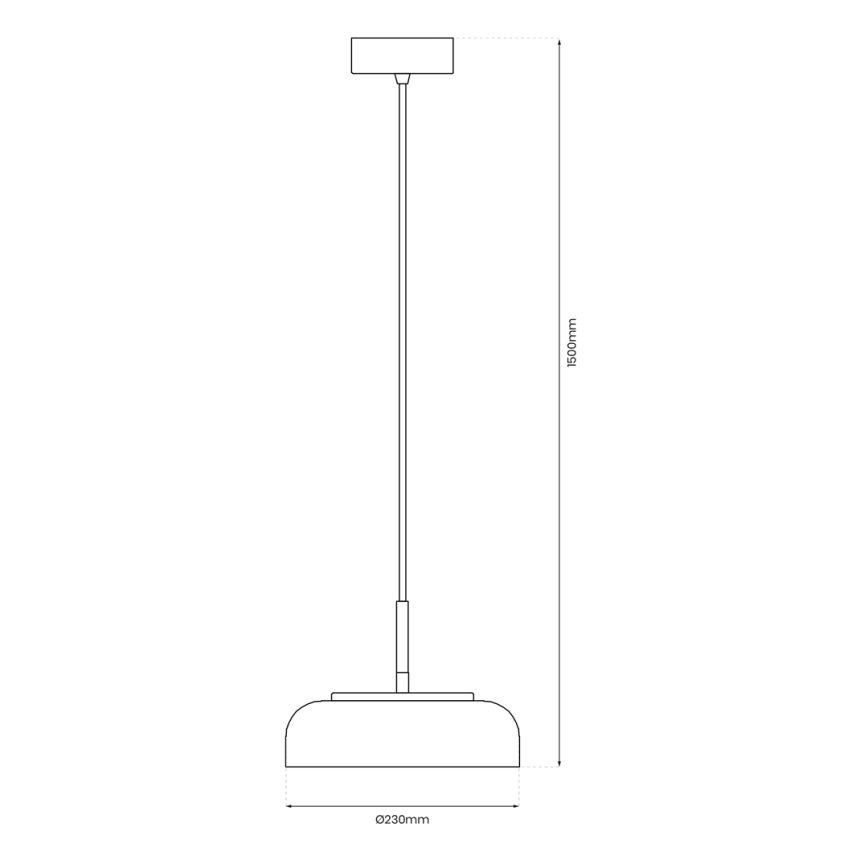 Candeeiro suspenso LED VETRO LED/6W/230V diâmetro 23 cm bege/preto
