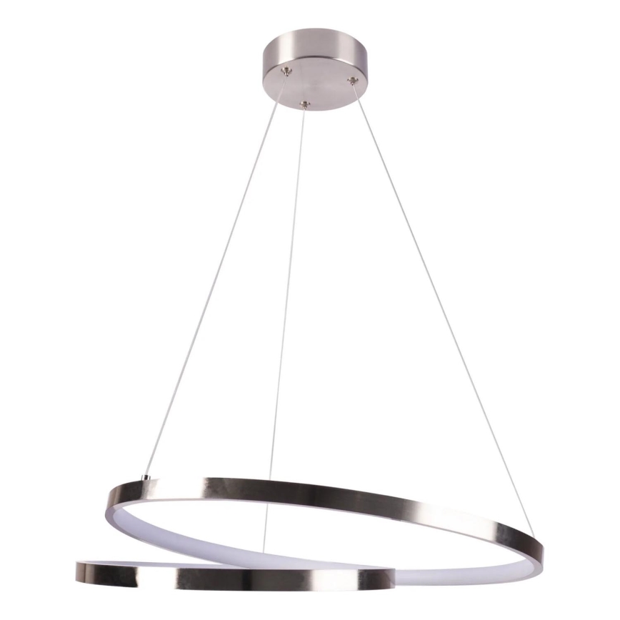 Candeeiro suspenso LED ZEFIRA LED/40W/230V 4000K diâmetro 50 cm cromado brilhante
