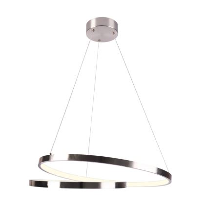 Candeeiro suspenso LED ZEFIRA LED/40W/230V 4000K diâmetro 50 cm cromado brilhante