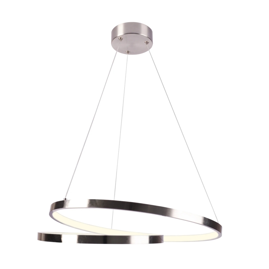 Candeeiro suspenso LED ZEFIRA LED/40W/230V 4000K diâmetro 50 cm cromado brilhante