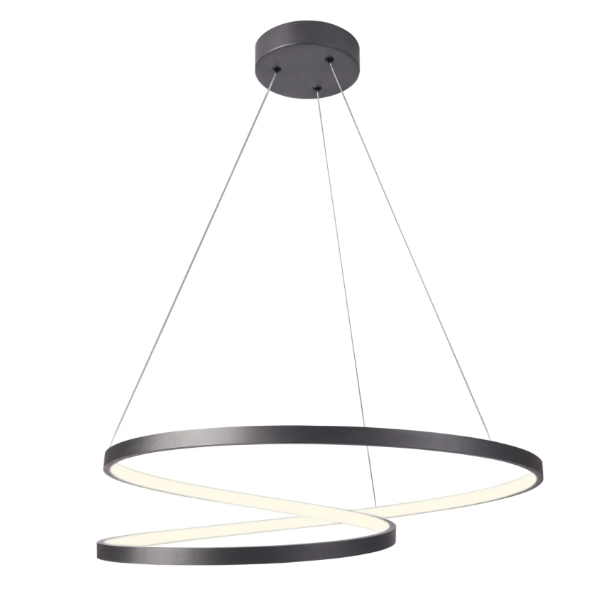 Candeeiro suspenso LED ZEFIRA LED/52W/230V 4000K diâmetro 60 cm antracite