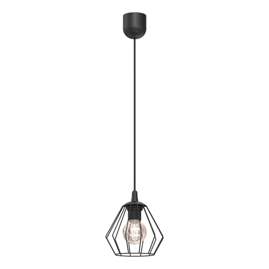 Candeeiro suspenso LETI 1xE27/15W/230V preto