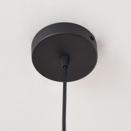 Candeeiro suspenso LILI 1xE27/15W/230V preto/cinzento