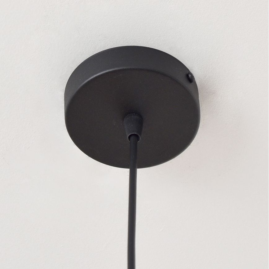 Candeeiro suspenso LILI 1xE27/15W/230V preto/cinzento
