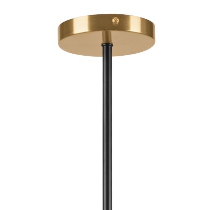 Candeeiro suspenso LILOU 4xE14/5W/230V dourado/preto/fumado bege